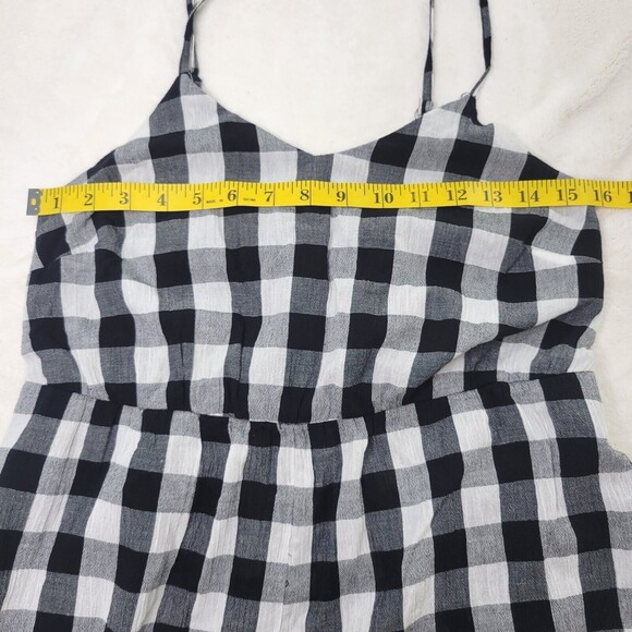 Madewell Cami Wide-Leg Jumpsuit in Gingham Check black and white Size XXS - Picture 7 of 15